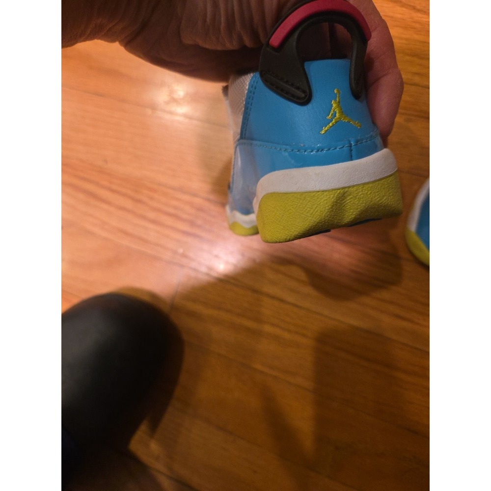 Nike Jordan 6 Rings White/Light Blue Fury-Cyber TD Toddler Size 5C - Picture 5 of 15